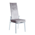 Contemporary Motion Back Side Chair w/ Chrome Frame - 2 per box | Modern Motion - ANABEL-SC-GRY-FAB