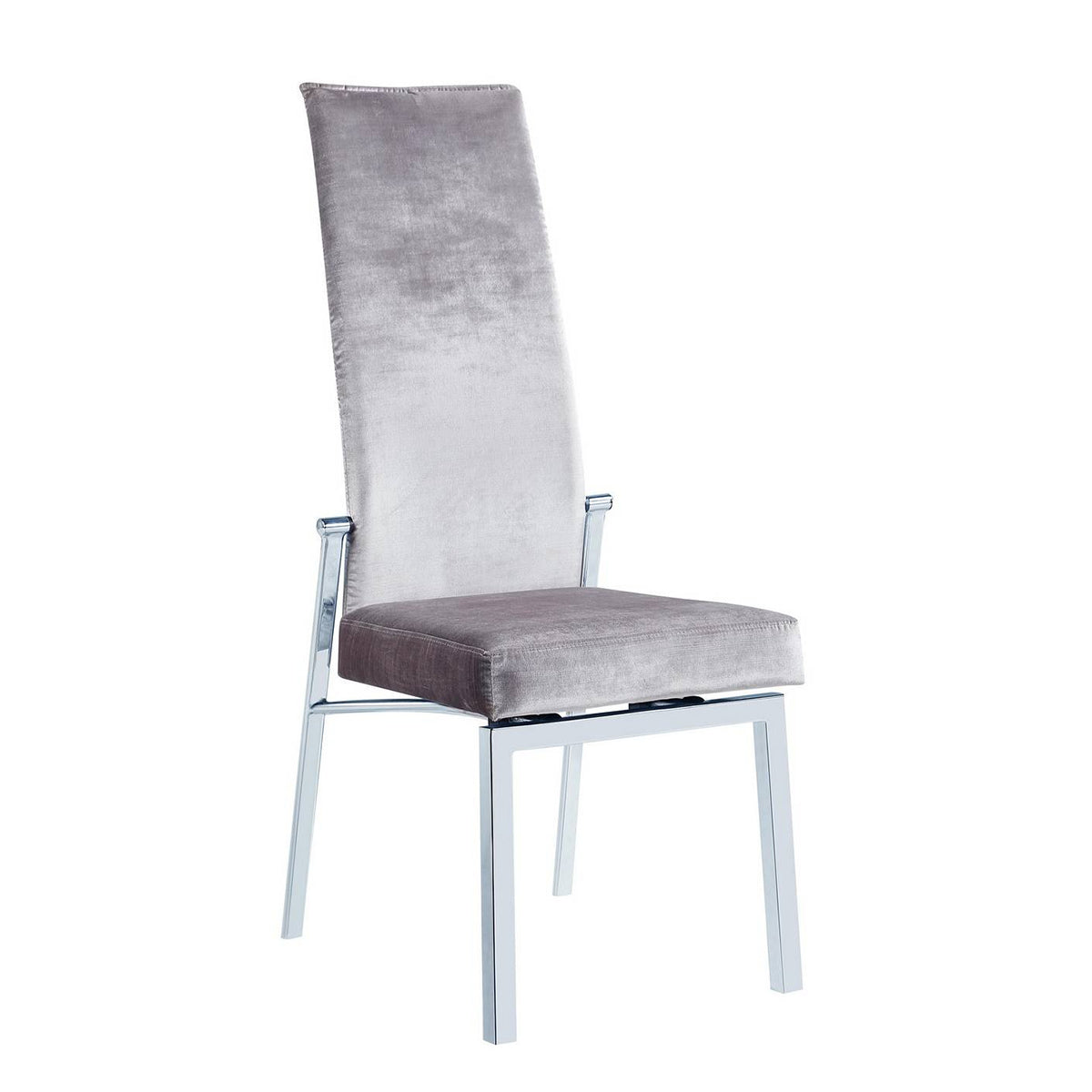 Contemporary Motion Back Side Chair w/ Chrome Frame - 2 per box | Modern Motion - ANABEL-SC-GRY-FAB
