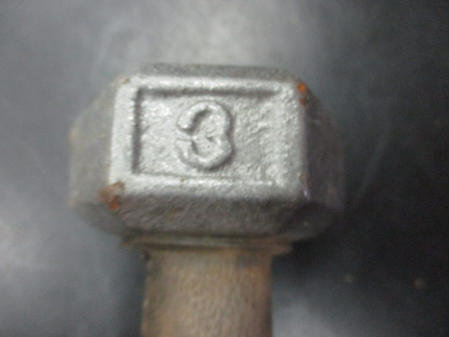 Used 3LB Cast Iron Dumbbell