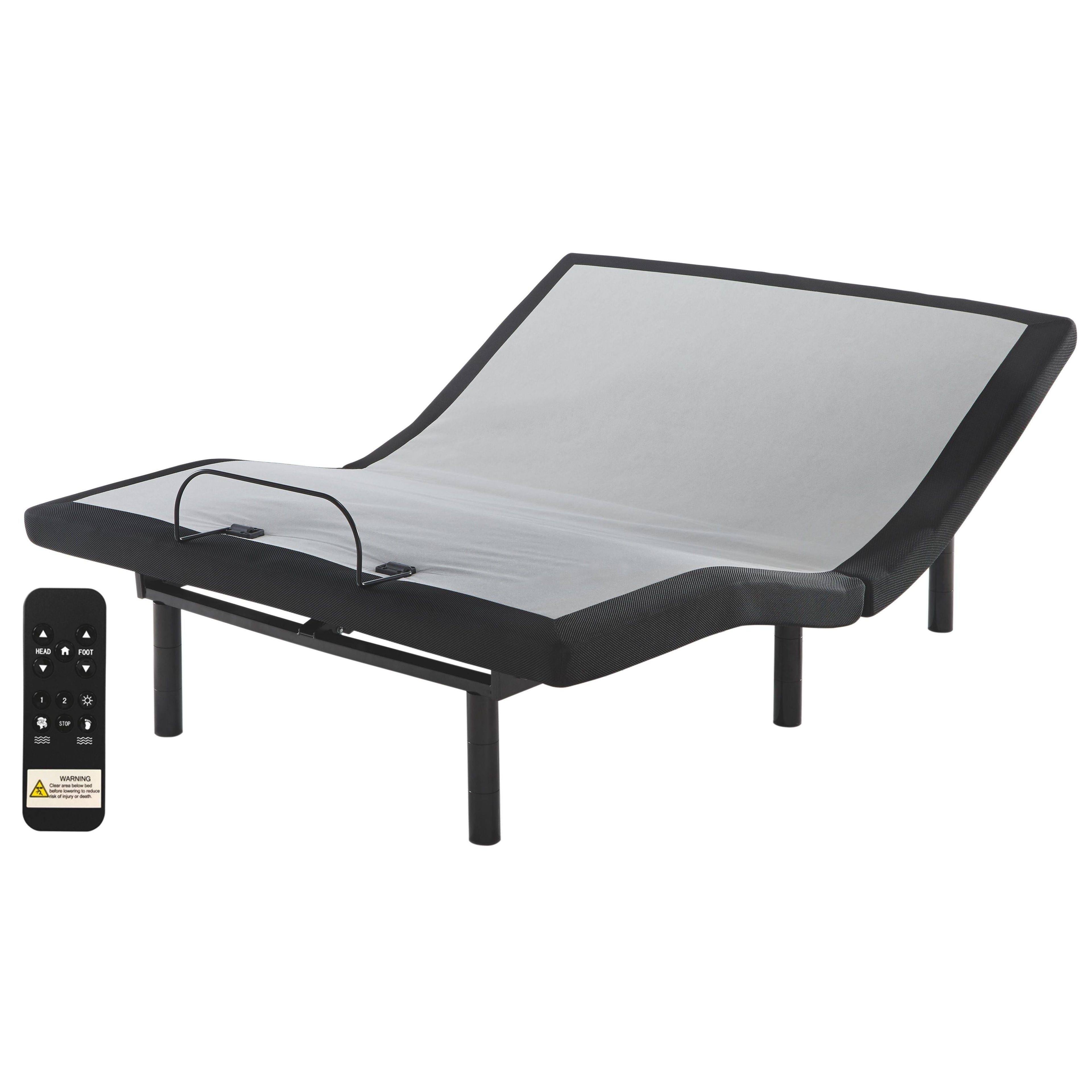 Ashley Head/Foot Queen Adjustable Base/Massager in Black