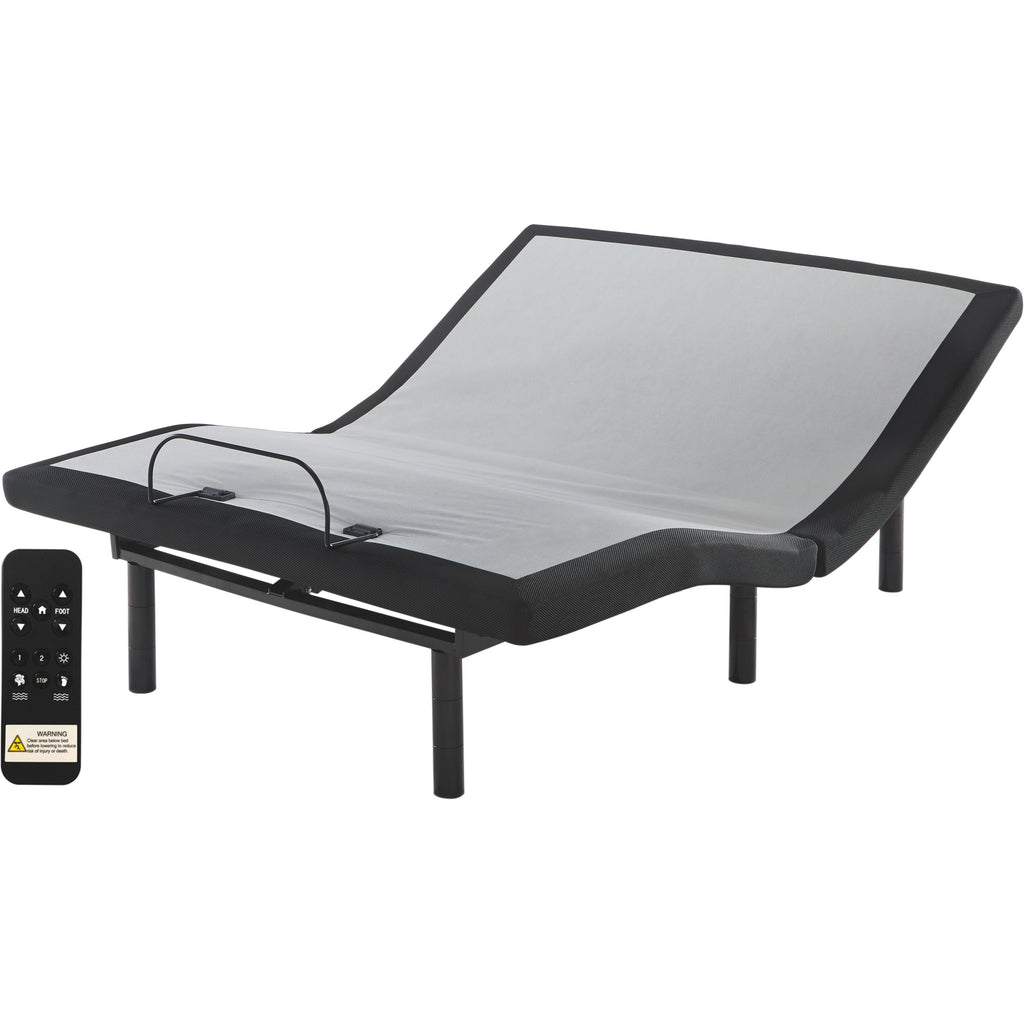 Ashley Head/Foot Queen Adjustable Base/Massager in Black