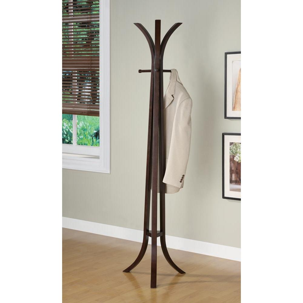 Coat Rack With 6 Hooks - Brown