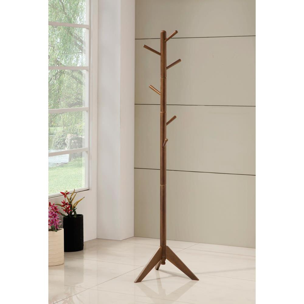 Coat Rack With 6 Hooks Walnut