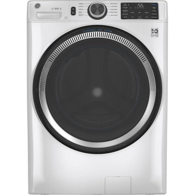 GE 4.8 cu. ft. Capacity Smart Front Load ENERGY STAR Washer with UltraFresh Vent System with OdorBlock and Sanitize w/Oxi - White