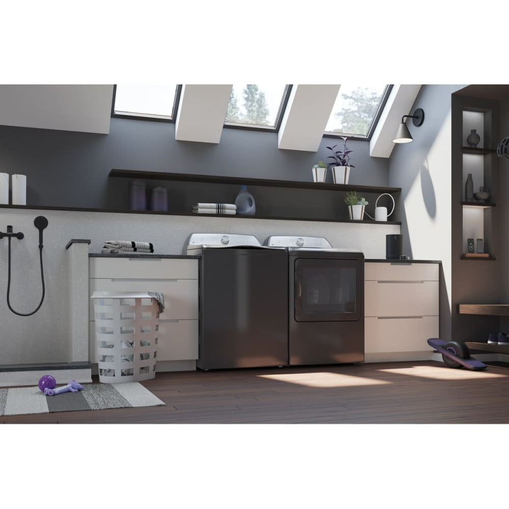 GE Profile 4.9 cu. ft. Capacity Washer w/Smarter Wash Technology & FlexDispense in Gray