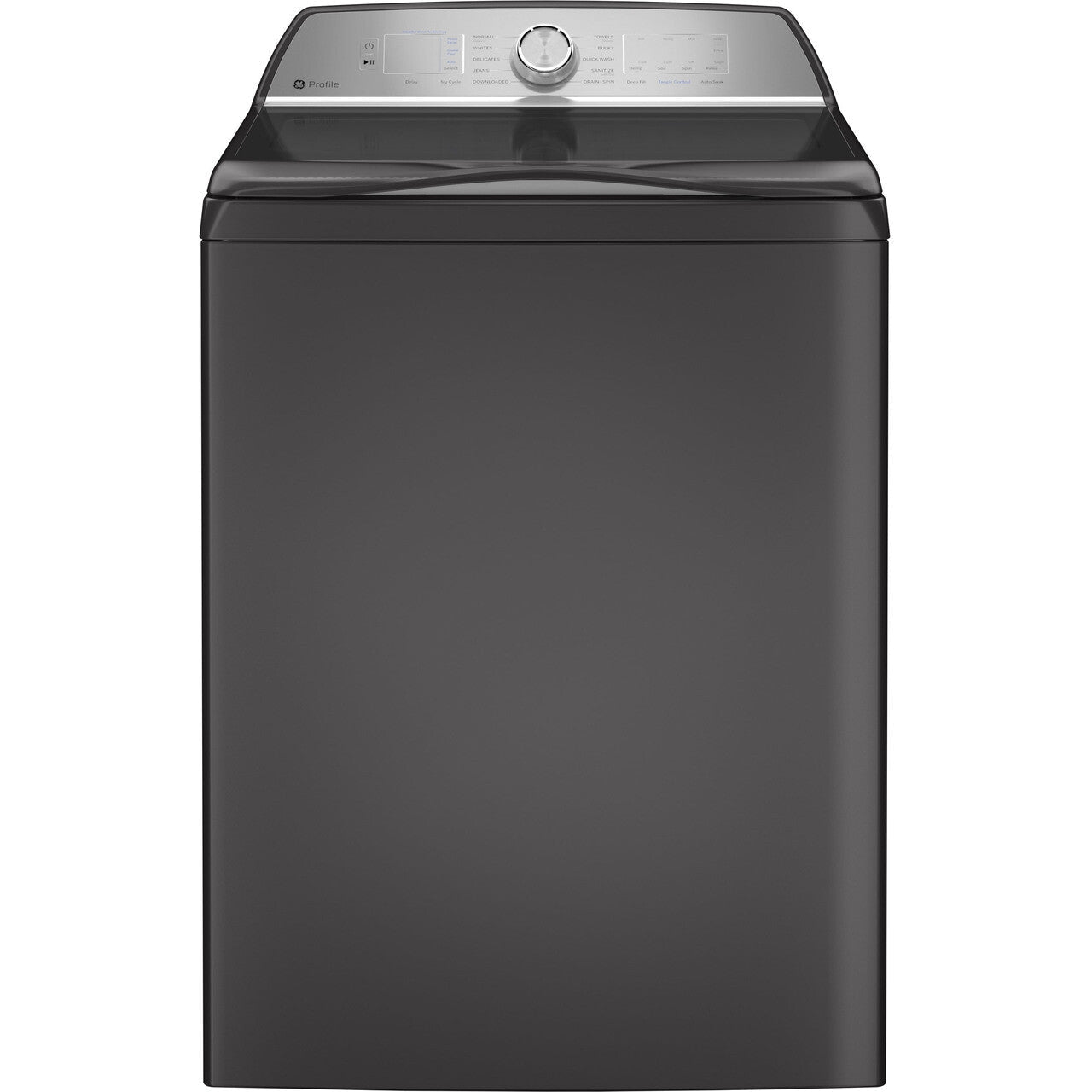GE Profile 4.9 cu. ft. Capacity Washer w/Smarter Wash Technology & FlexDispense in Gray