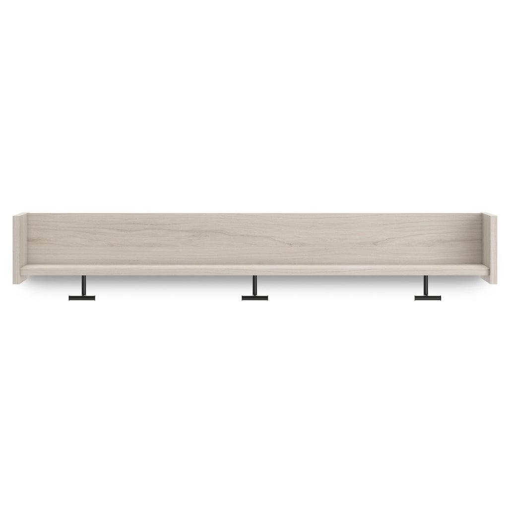 Socalle - Light Natural - Wall Mounted Coat Rack W/shelf
