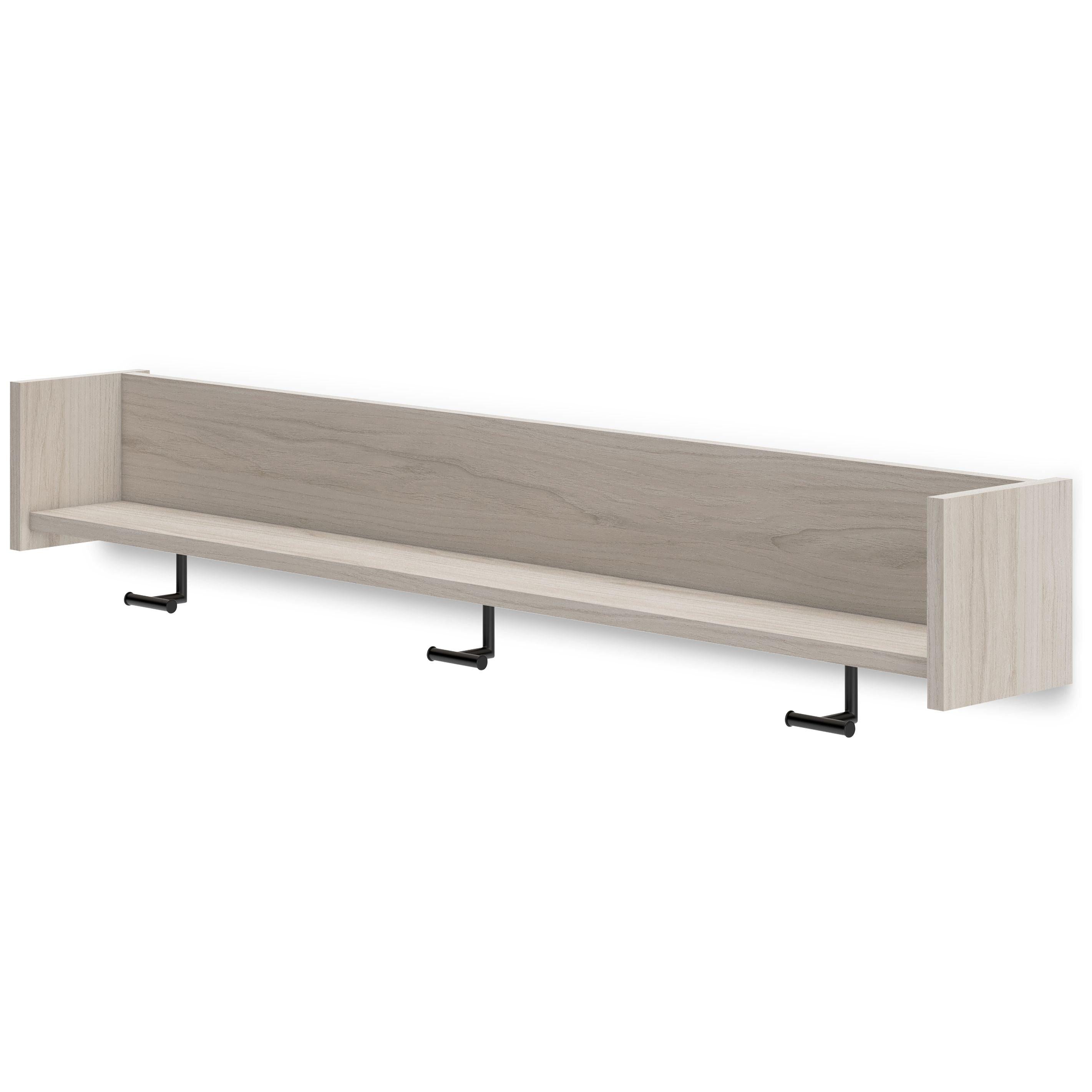 Socalle - Light Natural - Wall Mounted Coat Rack W/shelf