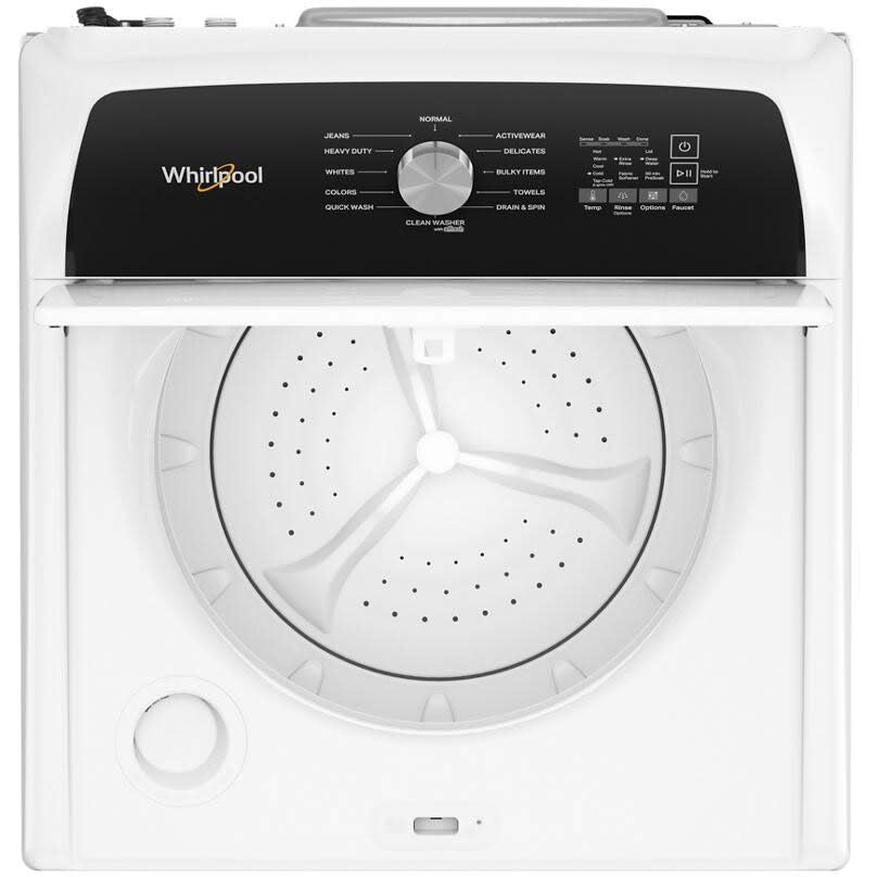 Whirlpool 4.6 Cu. Ft. Top Load Impeller Washer with Built-in Faucet - White
