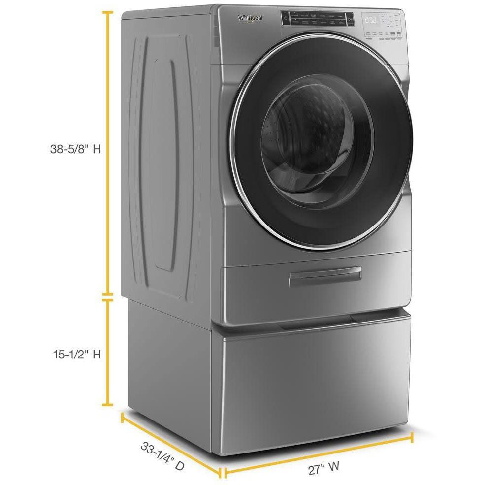 Whirlpool 5.0 cu. ft. Front Load Washer with Load & Go XL Dispenser - Chrome Shadow