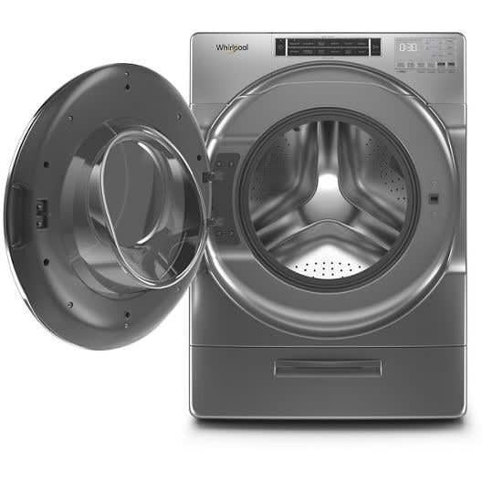 Whirlpool 5.0 cu. ft. Front Load Washer with Load & Go XL Dispenser - Chrome Shadow