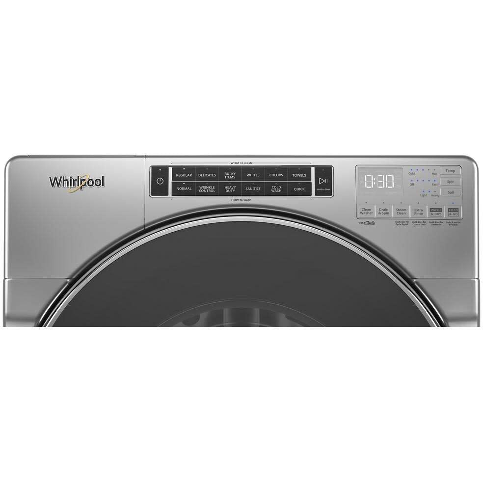 Whirlpool 5.0 cu. ft. Front Load Washer with Load & Go XL Dispenser - Chrome Shadow