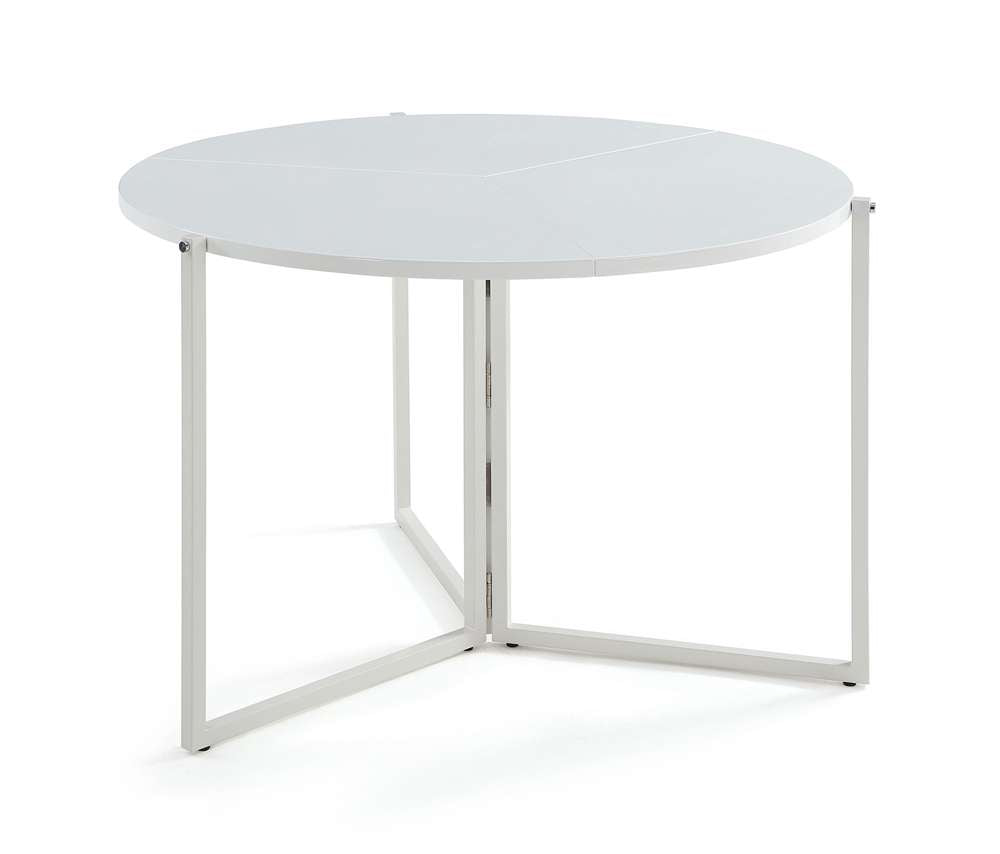 43 Round Foldaway Dining Table | Modern Motion - 8389-DT-FLD-WHT