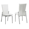 Contemporary Motion-Back Side Chair w/ Chrome Frame - 2 per box | Modern Motion - MOLLY-SC-WHT