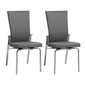 Contemporary Motion-Back Side Chair w/ Chrome Frame - 2 per box | Modern Motion - MOLLY-SC-GRY
