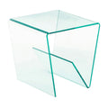 20 Square Bent Clear Glass Lamp Table | Modern Motion - 72102-LT